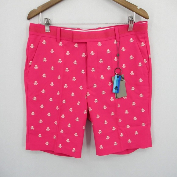 G/FORE Other - NWT G/FORE SKULLS & TEES BRIGHT PINK GOLF SHORTS SIZE 34 $165